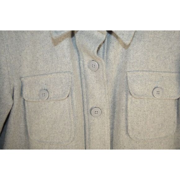 Orvis‎ Women's Gray CPO Wool Jacket Vintage Style Size Medium M Button Up - Picture 6 of 6